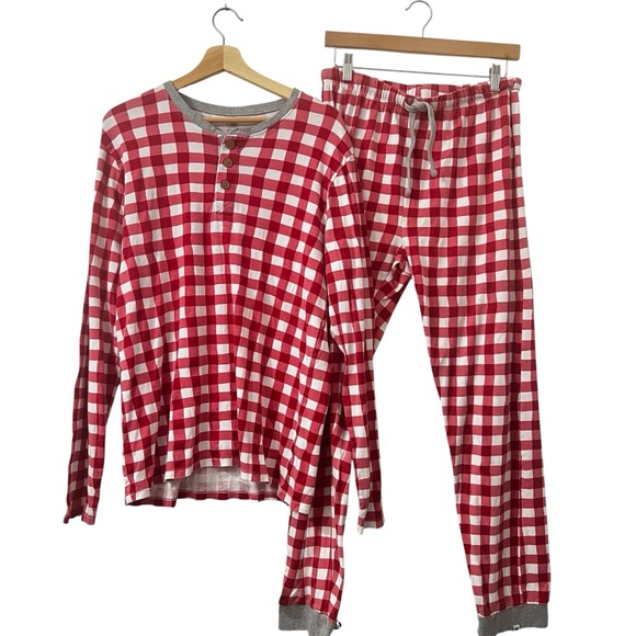 Honest Baby Clothing Other - Honest Baby Clothing Large Checkered Organic Cotton Unisex Adult Pajama Set